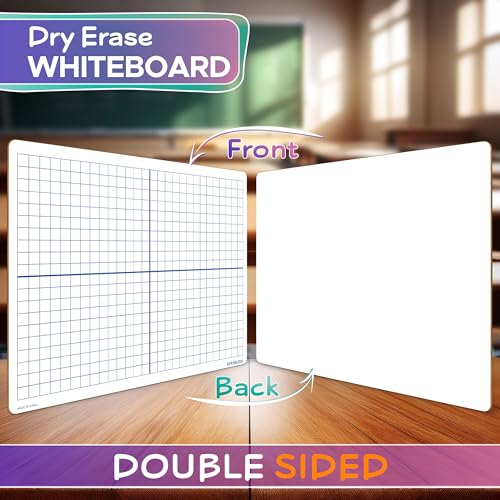 Scribbledo Dry Erase XY Axis Graph Lap Boards 9” X 12” for Student and Classroom Use Math White Board Double Sided White Board - Image 3
