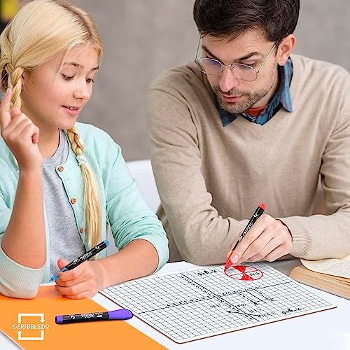 Scribbledo Dry Erase XY Axis Graph Lap Boards 9” X 12” for Student and Classroom Use Math White Board Double Sided White Board - Image 4