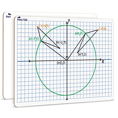 Scribbledo Dry Erase XY Axis Graph Lap Boards 9” X 12” for Student and Classroom Use Math White Board Double Sided White Board - Image 1