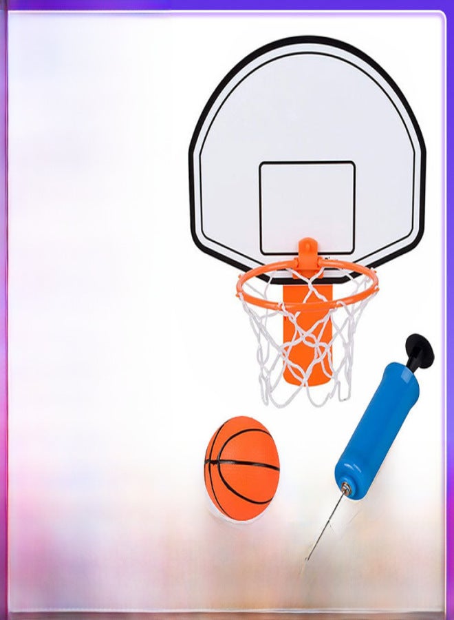 Fun Mini Backboard Basket with Clip Pneumatic Tube suit Indoor Sports Children's Basketball Board June 1 Activities(Basketball stand) - Image 2