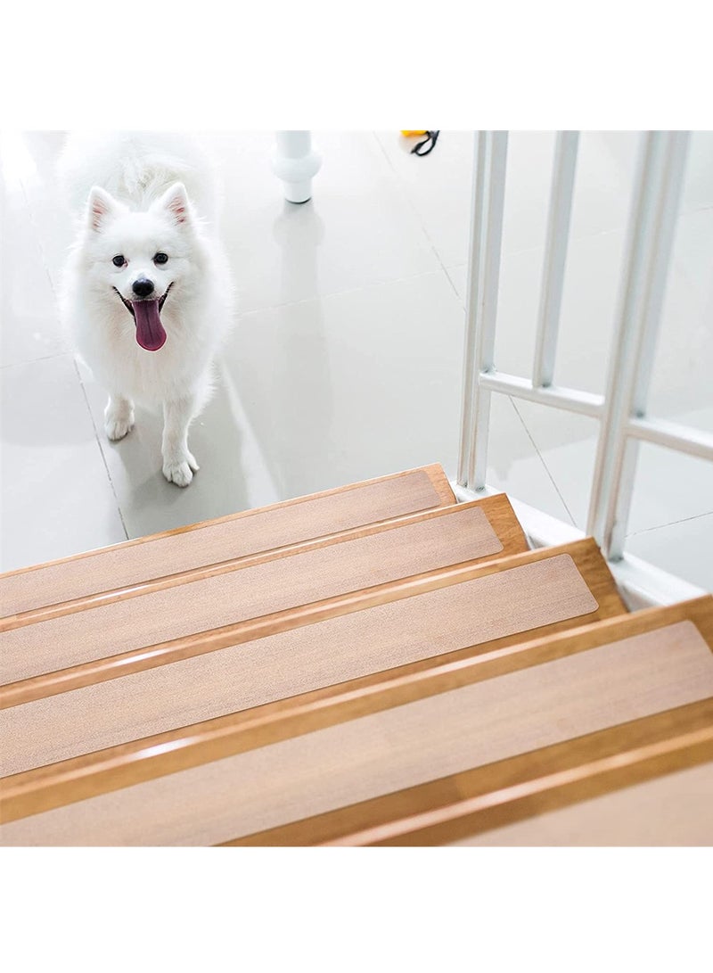 Excefore 15 Pieces Non Slip Stair Treads Tape Anti Slip Stair Treads Indoor Waterproof Staircase Step Treads Strips Anti Slip Tape - Image 5