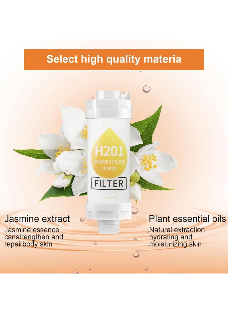 H201 Vitamin C Shower Filter for hair fall - Water Purifying Shower Head for Healthy Skin & Hair - Vitamin C Infuser, Hard Water Softener, Beaded Filter for Bacteria Removal - Bathroom Accessories for Hair Loss Prevention & Hydration  - Image 3