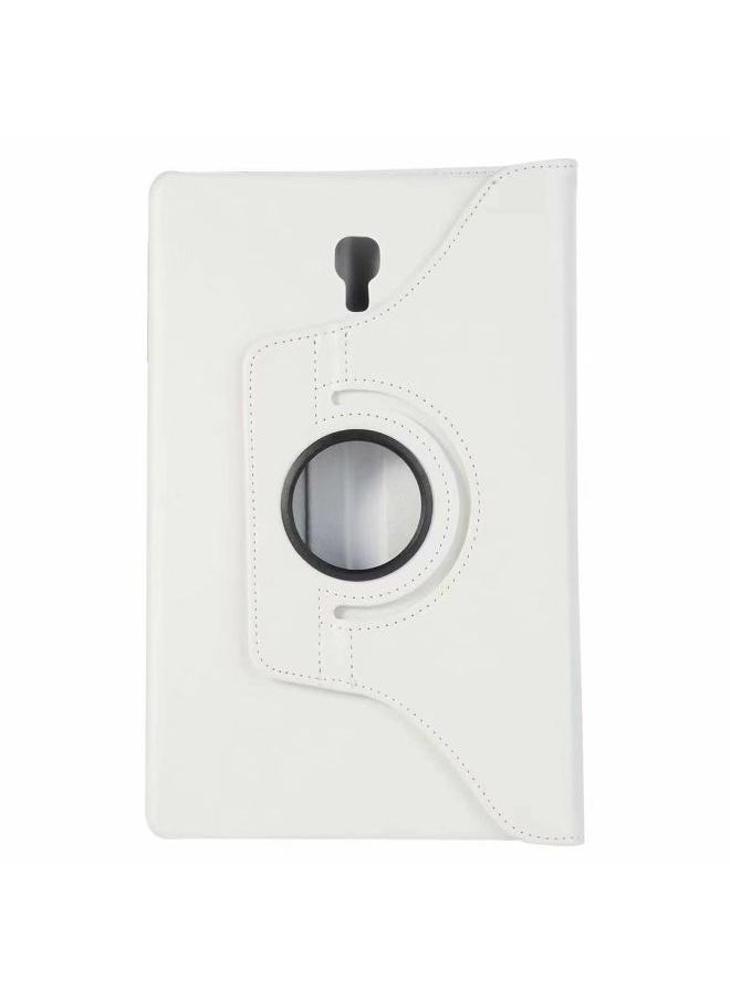 360 Rotating Litchi Grain Pattern Leather Case For Tab Full Series 7/8/9.7/10.1/10.5 Tablets-Color:White-Applicable Model:Tab S 10.5 T800/T805