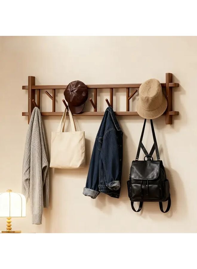 Wall Mounted Space Saving Hanging Clothes Rack With 360 Rotating Hooks Multifunctional Garment Rack Primary Color - Image 3