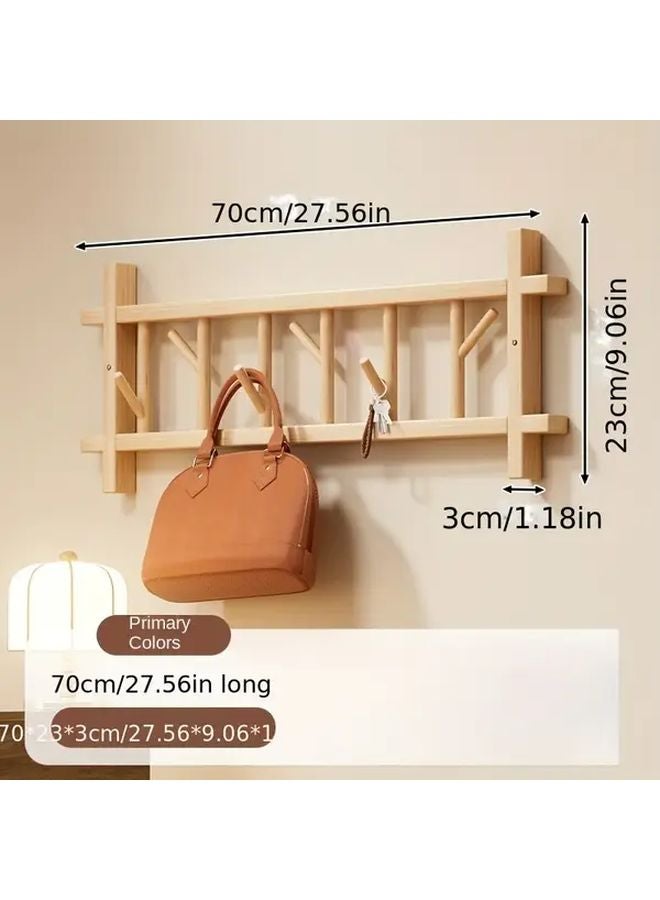 Wall Mounted Space Saving Hanging Clothes Rack With 360 Rotating Hooks Multifunctional Garment Rack Primary Color - Image 1