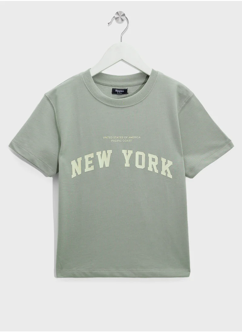 Ripples Oversized T-Shirt & Shorts Set