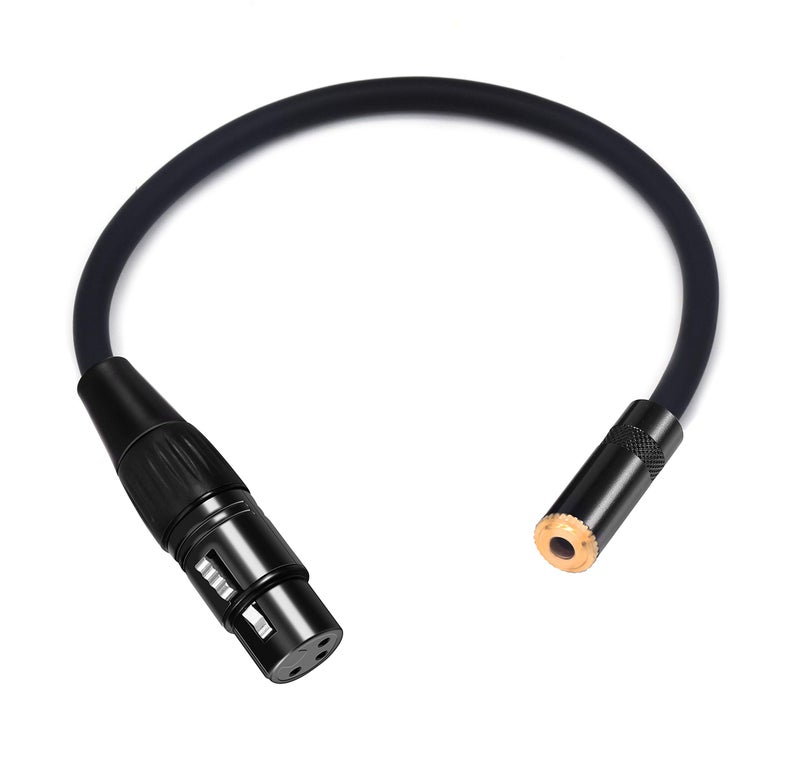 Devinal XLR to 3.5mm TRS Adapter Cable, Female to Female Balanced Audio Converter with Gold-Plated Connectors for Mics/Mixers/Interfaces (6ft Nylon-Braided) - Image 1