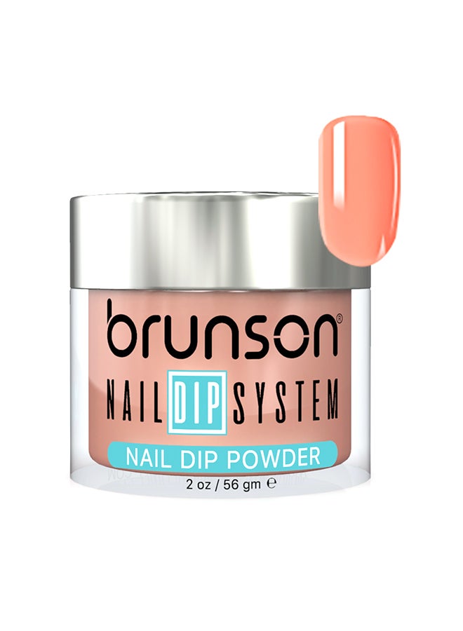 brunson Nail Dip Powder Dip And Buff System Color 56gm, French Nail Art Starter Manicure Salon DIY At Home Odor Free And Long Lasting No Needed Nail Lamp Curing DBK046