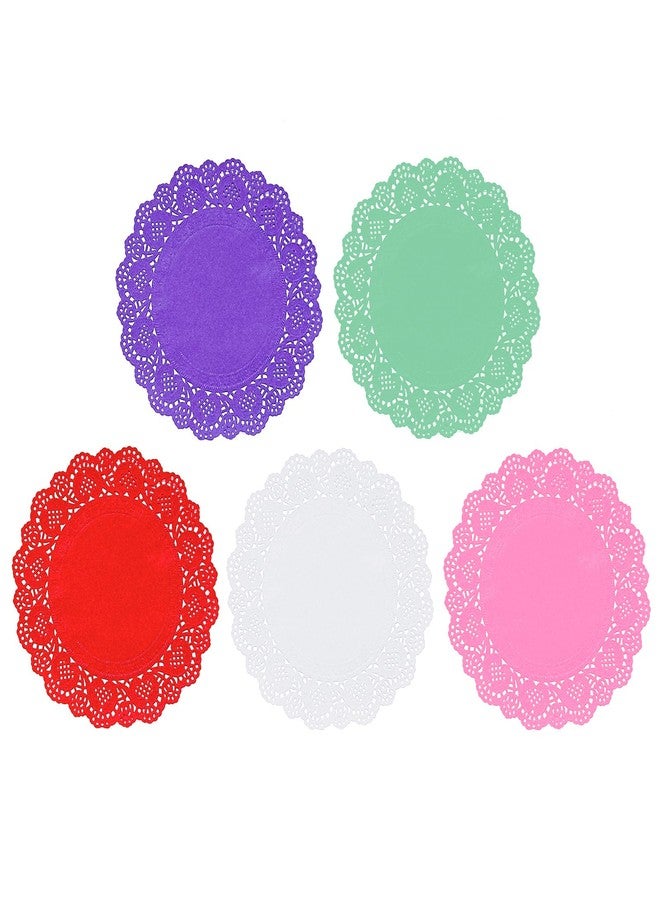 Jagrove Paper Doilies 100 Pack 6.5 Inch Lace Doilies Colorful Decorative Disposable Round Paper Placemats Bulk for Dessert Cake Wedding Birthday Party Tableware Decorations - Image 1