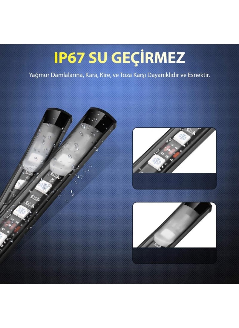 Techmaster LED Light Strip 2X150CM 12V with Switch For Pick Up Truck Decoration  - Image 3
