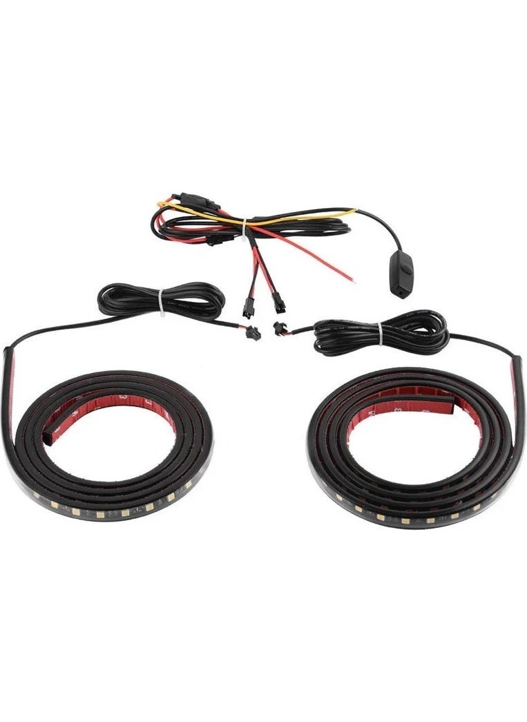 Techmaster LED Light Strip 2X150CM 12V with Switch For Pick Up Truck Decoration  - Image 5