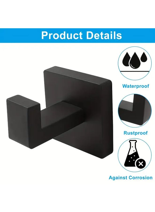 2pack Heavy Duty Stainless Steel Towel Hook Wall Mounted Multi Use for Bathroom Bedroom Closet - Image 2