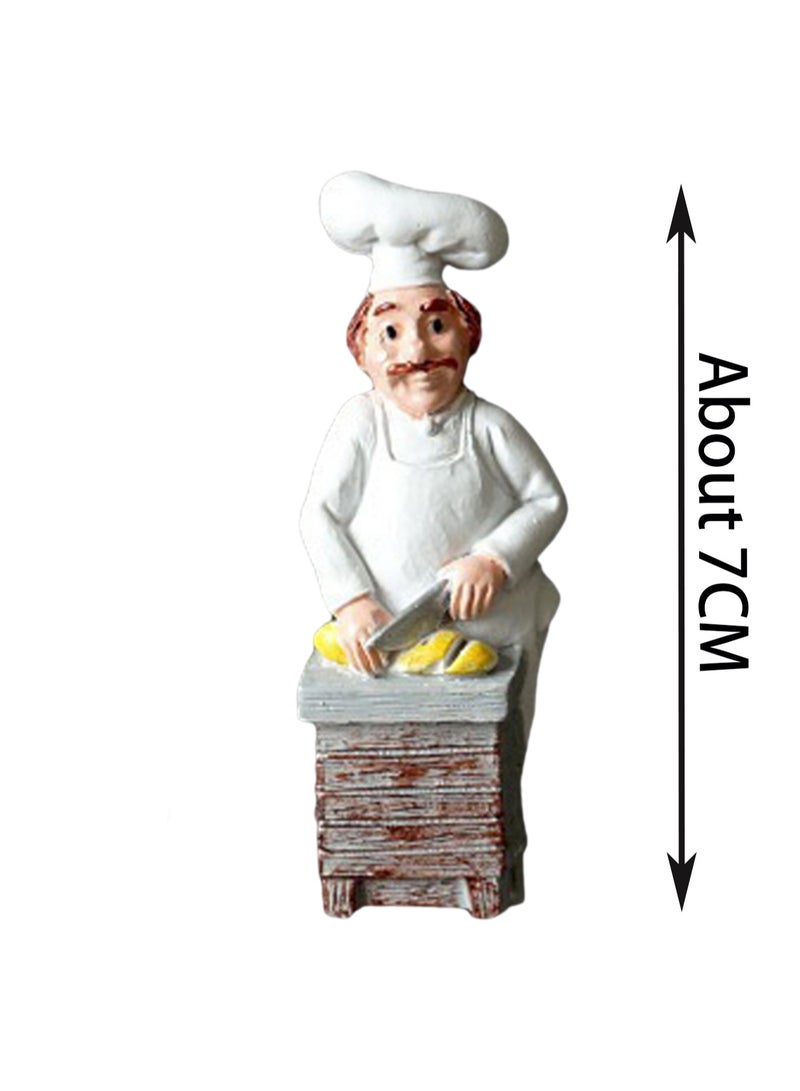 Bread Cutting Chef Refrigerator Magnet, 3d Cartoon Chef Three-Dimensional Creative Magnetic Sticker Home Decoration Accessories - Image 2
