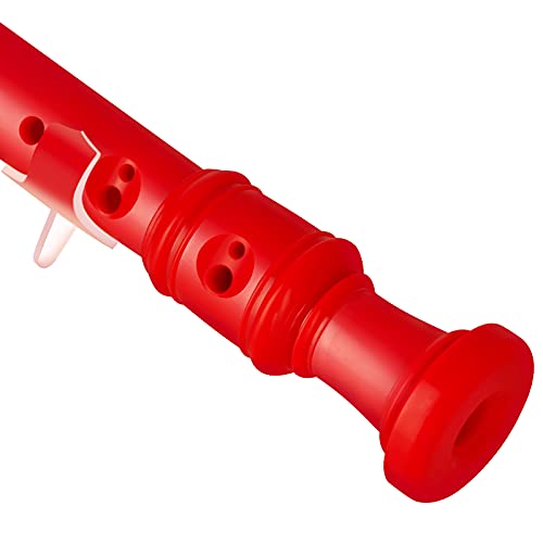 Eastrock Recorder Instrument German Style Soprano Recorder Red 3 Pieces for Beginners with Cleaning Rod, Fingering Chart, Packing Bag, Thumb Rest - Image 5