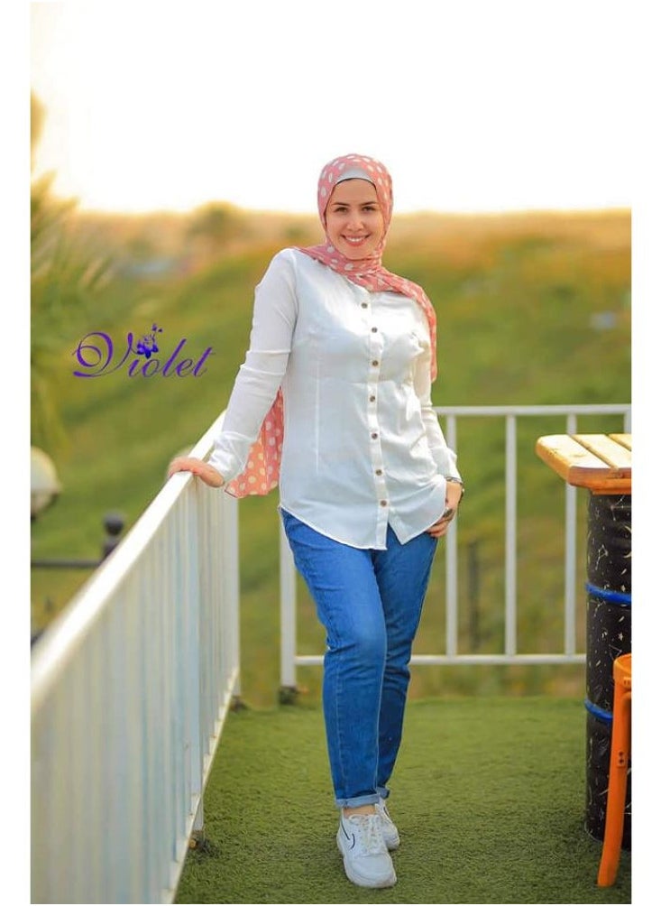 Purita Basic Women Shirt - White  - Image 1