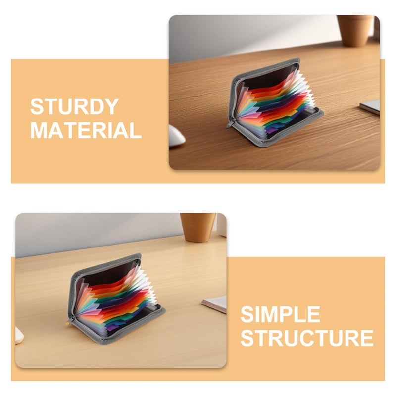 A6 Mini Accordion File Folder with Zipper 2PCS Expanding Organizer for Receipts Cards Documents - Image 4