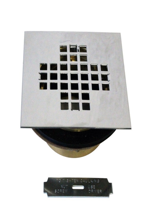 ويست براس مصرف دش نحاسي من ويست براس، مقاس 2 بوصة، مع غطاء مربع مقاس 4-1/4 بوصة، كروم مصقول، D206BS-26 - Image 1