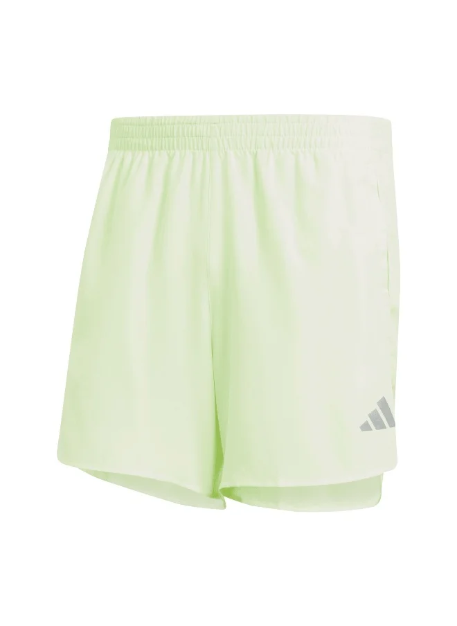 Adidas adidas Run It Short Green Running Shorts XS5"