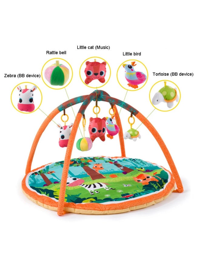 MiniMe Baby Play Mat Kick Gym 0-12 Months | Pink, Blue, Yellow Infant Activity Mat | Sensory Tummy Time Interactive | Cushioned Soft Fabric Durable Newborn - Image 2