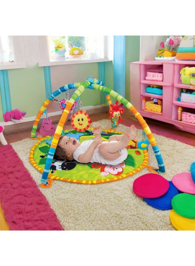 MiniMe Baby Play Mat Kick Gym 0-12 Months | Pink, Blue, Yellow Infant Activity Mat | Sensory Tummy Time Interactive | Cushioned Soft Fabric Durable Newborn - Image 4