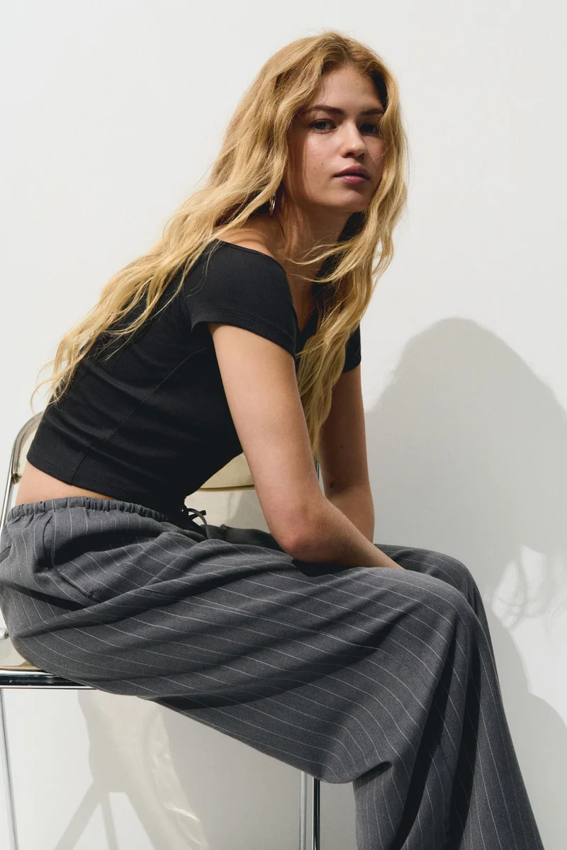 H&M Twill drawstring trousers