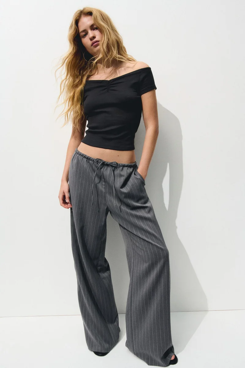 H&M Twill drawstring trousers