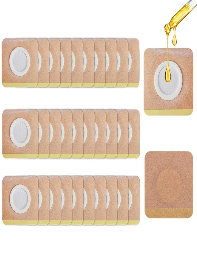 BCNJEPIN Castor Oil Patches for Belly Button, 50PCS Castor Oil Pack Wrap for Tummy, Skin-Tone PU Film Navel Patches 7 * 7cm with 3cm Inner Diameter, Disposable Belly Button Patches for Men and Women - Image 1