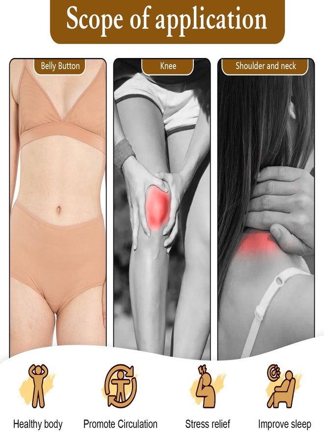 BCNJEPIN Castor Oil Patches for Belly Button, 50PCS Castor Oil Pack Wrap for Tummy, Skin-Tone PU Film Navel Patches 7 * 7cm with 3cm Inner Diameter, Disposable Belly Button Patches for Men and Women - Image 2