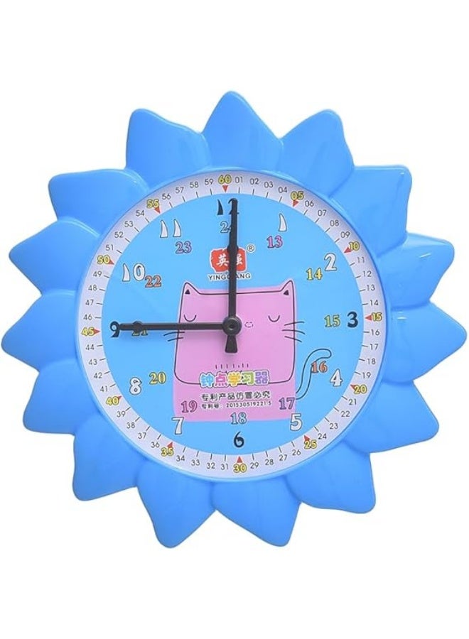 Printed Plastic Educational Clock for Kids, 12 Hours for Endless Hours of Learning and Entertainment - Multiple Colors - Image 1