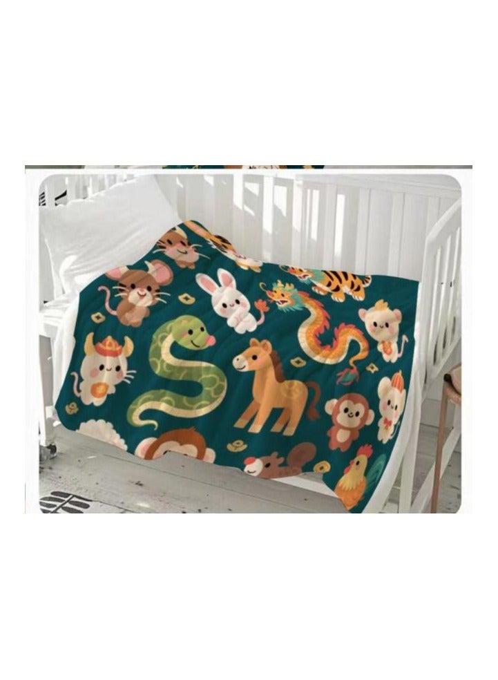 general Flannel thin blanket (warm and comfortable, suitable for sleep, gaming, dust removal and sandproof) 150cm*200cm - 773 - Image 1