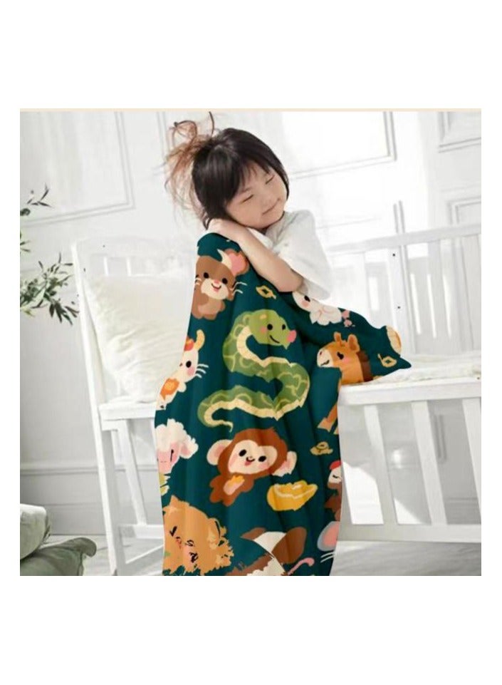 general Flannel thin blanket (warm and comfortable, suitable for sleep, gaming, dust removal and sandproof) 150cm*200cm - 773 - Image 4