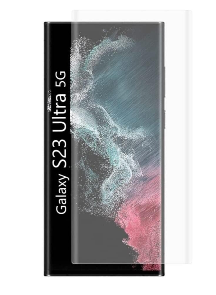 DUSALA Compatible with Samsung Galaxy S23 Ultra Screen Protector UV Full Coverage Full Glue 3D Curved Tempered Glass for Samsung Galaxy S23 Ultra 5G Clear (Samsung Galaxy S23 Ultra) - Image 1