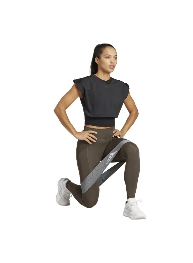 اديداس اوريجينالز adidas Opt St Hr 1/1 L Green Training Tights 2XSS
