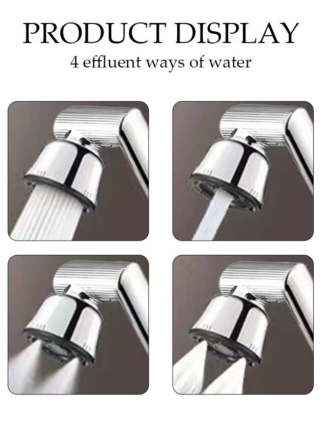 DUNISO Stainless Steel Kitchen Faucet with 360° Rotating Water Outlet 4 Effluent Ways Of Water, Vintage Single Handle Kitchen Sink Faucet High Arc Kitchen Faucet Classic Style Fashion-forward Built to Last - Image 2