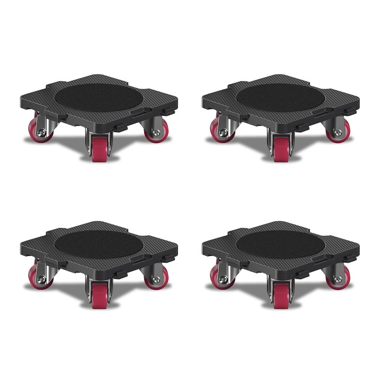 ONEON 4 Pack Furniture Movers with Wheels 165 Lbs Capacity per Dolly 360 Rotation Wheels Furniture Mover Dolly