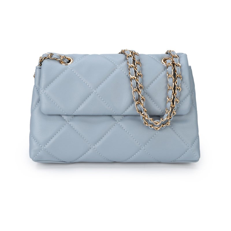 Gladdon Quilted Crossbody Purses for Women Small Ladies Shoulder Bags with Chain Trendy Clutch Purse Cute Designer Bag Blue - Image 1