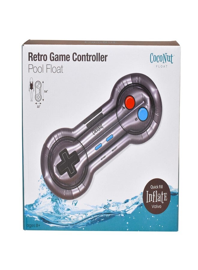 Coconut Float Coconut Outdoor Retro Game Controller Pool Float - Giant Inflatable Raft - Durable Long Lasting 6 Foot Lounge Tube and Water Toy - Fun Decoration for 80’s & 90’s Parties, Events - Ages 8+ Years - Image 4