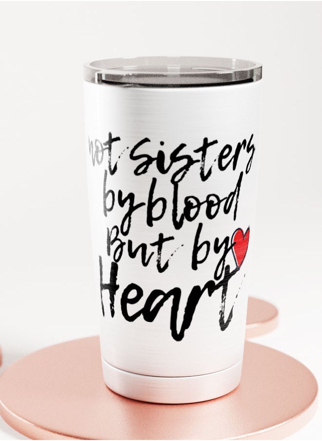 LOUD UNIVERSE Alumunium Tumbler Sisters by Heart  Hot and Cold Tumbler Best Friend Present BFF Gifts  - Image 2