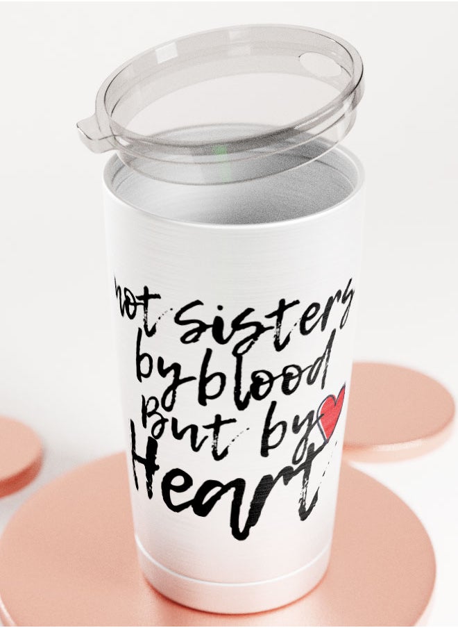 LOUD UNIVERSE Alumunium Tumbler Sisters by Heart  Hot and Cold Tumbler Best Friend Present BFF Gifts  - Image 4
