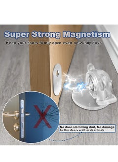 Generic Magnetic Door Stopper, Invisible Clear Bear Magentic Floor Door Stop, Keep Door Open, Silent Anti-Collision Stopper, No Drilling for Home Office Bedroom Door Stop (2 Pack)  - Image 4
