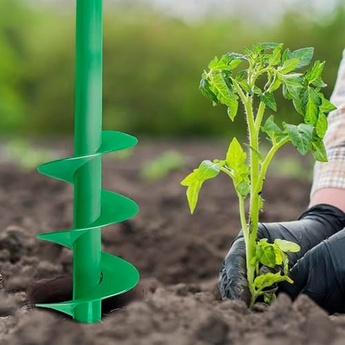 Cyleodo Auger Drill Bit for Planting, 4x25Inch Garden Earth Auger, Spiral Drill Hole Rapid Planter Seedling & Bedding Plant,Ground Planting Drill Bit Auger Post Hole Digger for 3/8''Hex Drive Drill - Image 5