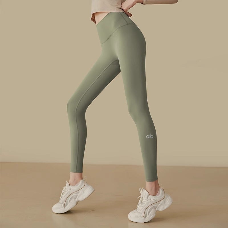 Alo Yoga High Waist Peach Butt Seamless Yoga Pants for Running and Fitness - Image 1