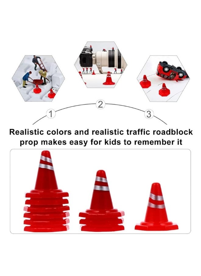 Toddmomy - Toddmomy Miniature Road Cone 30Pcs Mini Traffic Cones Toys Red Tiny Construction Cones Miniature Roadblock Model Toy Party Favors for - Image 1