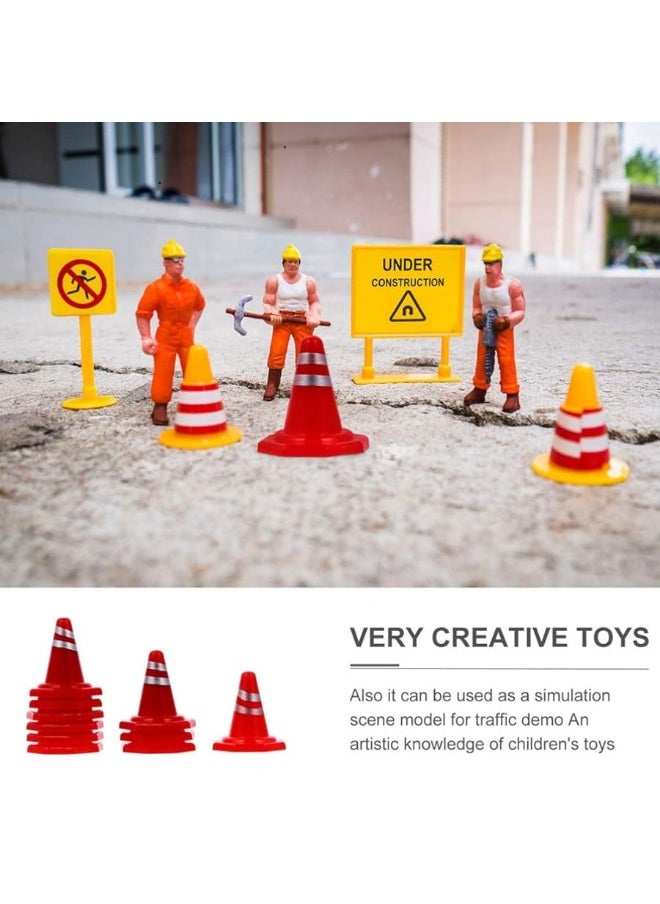 Toddmomy - Toddmomy Miniature Road Cone 30Pcs Mini Traffic Cones Toys Red Tiny Construction Cones Miniature Roadblock Model Toy Party Favors for - Image 1