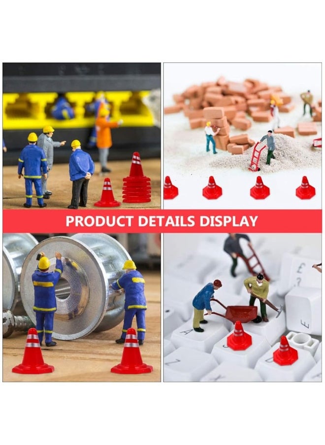 Toddmomy - Toddmomy Miniature Road Cone 30Pcs Mini Traffic Cones Toys Red Tiny Construction Cones Miniature Roadblock Model Toy Party Favors for - Image 1