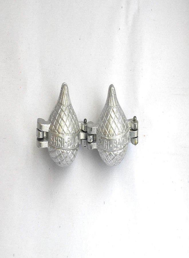 DiBha Aluminium Modak Moulds Silver 2 Pieces - Image 3