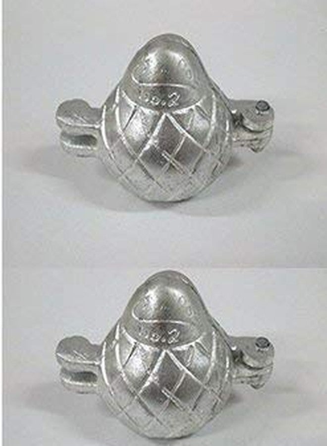 DiBha Aluminium Modak Moulds Silver 2 Pieces - Image 1