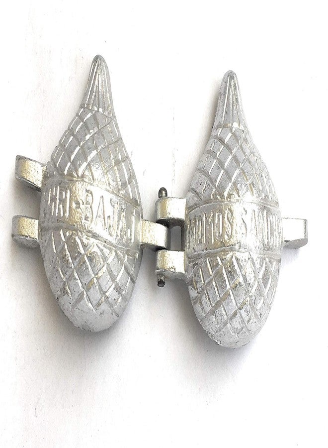 DiBha Aluminium Modak Moulds Silver 2 Pieces - Image 2