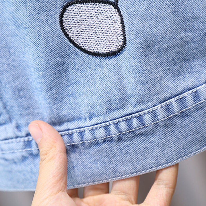 Baby Vest 2025 New Cartoon Egg Denim Vest Korean Style All-Match Trendy Cool Clothes Casual Top - Image 5