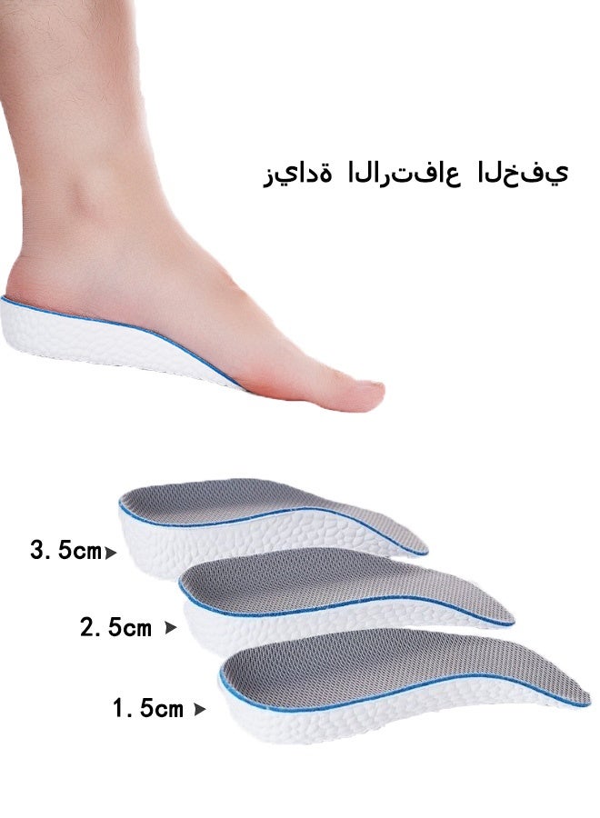 سينران 3 زوج ارتفاع غير مرئي زيادة الأقدام ، الكعب رفع وسائد القدم للرجال والنساء ، التنفس امتصاص الصدمات الرياضية إدراجات - Image 1